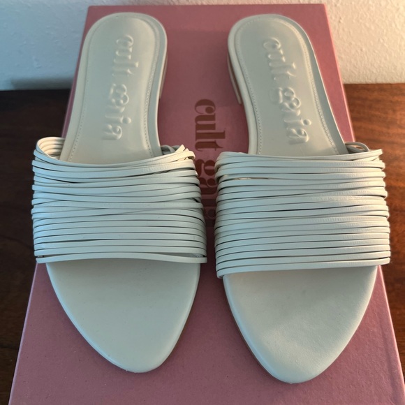 Cult Gaia Mia Cream Women's Slide Sandals - Picture 1 of 3
